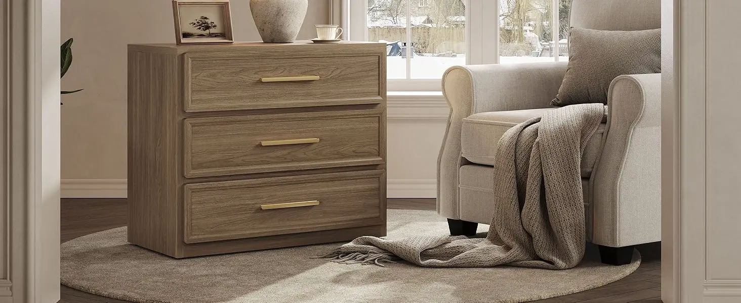 Noptieră înaltă premium cu sertare și accente aurii – imagine detaliu 2